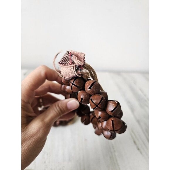 Bell wreath ornament set living quarters Xmas country folk tree - Picture 8 of 8